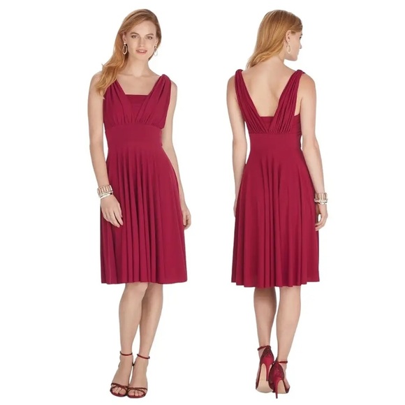 WHBM Genius Convertible Fit & Flare Dress - Picture 1 of 13